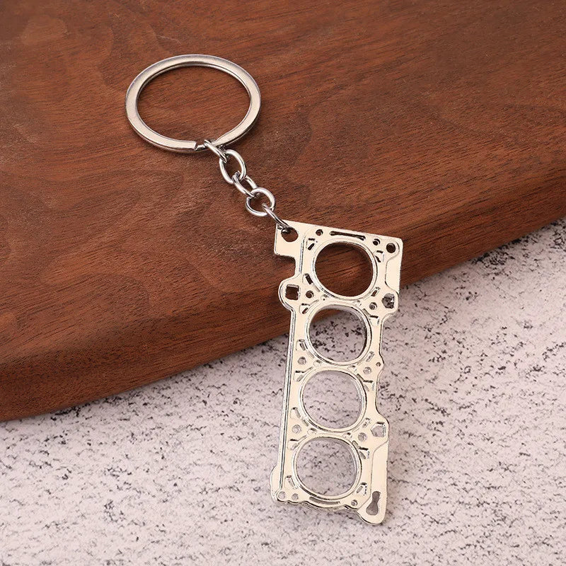 2026 Creative Gear Head Keychain – Turbo Gearbox Car Keyring Gift