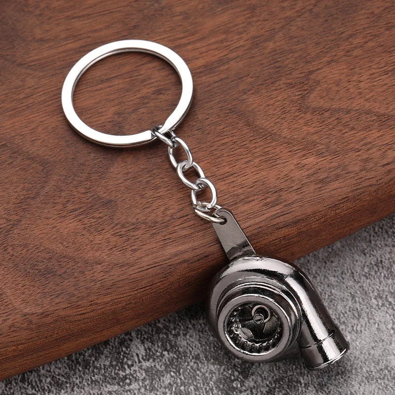 2026 Creative Gear Head Keychain – Turbo Gearbox Car Keyring Gift