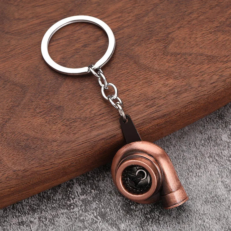 2026 Creative Gear Head Keychain – Turbo Gearbox Car Keyring Gift